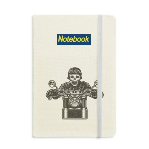 Motorcycle Skeleton Lights Goggles Pattern Notebook Office Classic Hardcover Journal Diary A5