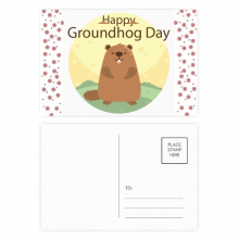 美国加拿大土拨鼠节 圣诞红花明信片祝福卡片20张