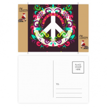 colorful pesymbol anti-war pattern santa claus mas postcard blessing thanks mailing card colorful pesymbol anti-war pattern santa claus mas postcard blessing thanks mailing card