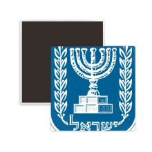 以色列国徽标志符号图案 方形陶瓷冰箱磁铁贴2枚