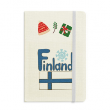 Finland National Flag Blue Pattern Notebook Journal Diary mas 