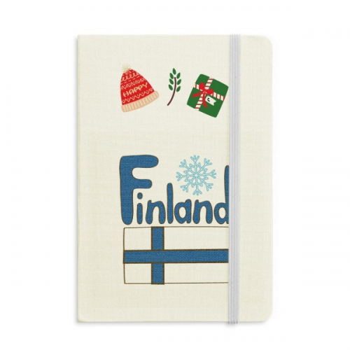 Finland National Flag Blue Pattern Notebook Journal Diary mas 