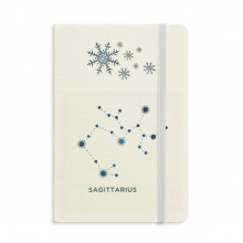 Sagittarius Constellation Sign Zodiac Notebook Thick Journal Snowflakes Winter