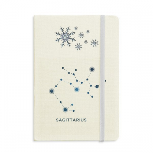 Sagittarius Constellation Sign Zodiac Notebook Thick Journal Snowflakes Winter