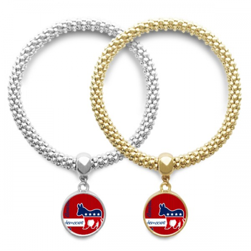 amedonkey emblem democrat lover bracelet bangle pendant jewelry couple chain 