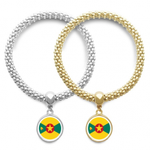 Grenada North Ameica National Emblem Lover Bracelet Bangle Pendant Jewelry Couple Chain 