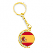 spain national flag eu country metal connector key chain  accessory en keyholder