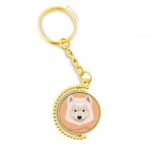 white samoyed dog pet animal metal connector key chain accessory en keyholder white samoyed dog pet animal metal connector key chain accessory en keyholder