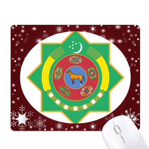 土库曼斯坦亚洲国徽 游戏办公叶子橡胶鼠标垫