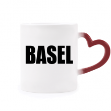 Basel Switzerland City Morphing Mug Heat Sensitive Red Heart Cup