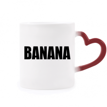 Banana Fruit Name Foods Morphing Mug Heat Sensitive Red Heart Cup