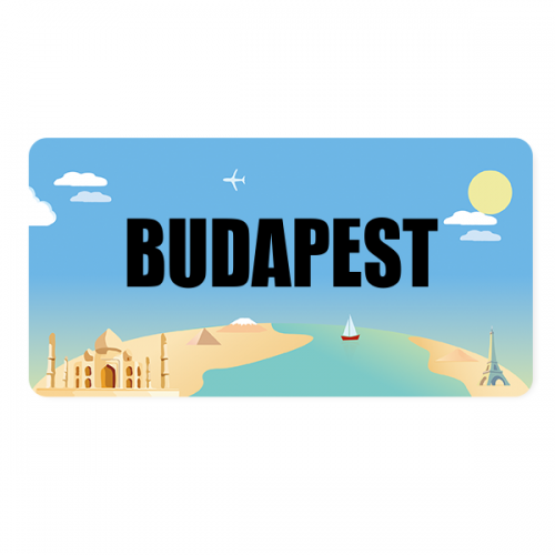 Budapest Hungary City License Plate Tag Metal Car Auto Decoration