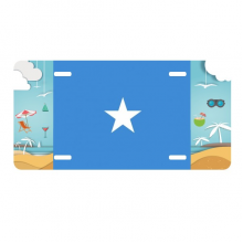 索马里国旗非洲国家象征符号图案 美国车牌汽车家居店铺装饰礼物