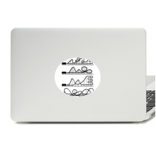 Amusement Park Black Roller Coaster Outline Vinyl Emblem Graphic Laptop Sticker Notebook Decal
