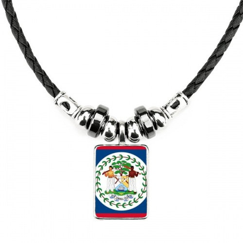 belize flag north amecountry necklace jewelry torque leather  pendant