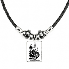 new caledonia national emblem necklace jewelry torque leather pendant new caledonia national emblem necklace jewelry torque leather pendant