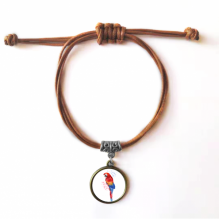 红色金刚鹦鹉 棕手链饰品情侣礼物礼品