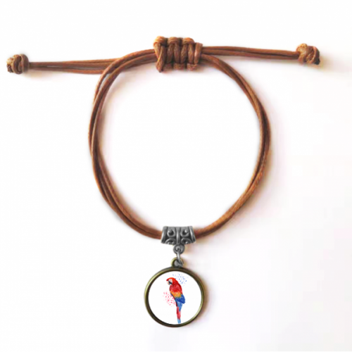 红色金刚鹦鹉 棕手链饰品情侣礼物礼品