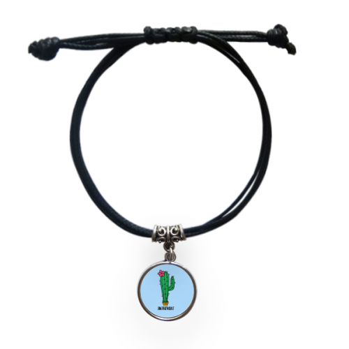introvert cactus bracelet leather wristband black jewelry introvert cactus bracelet leather wristband black jewelry
