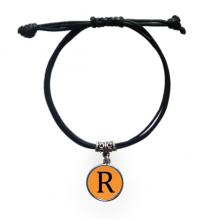 south african currency symbol rand zar bracelet leather  wristband black jewelry