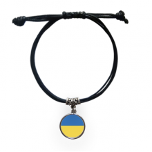 乌克兰国旗欧洲国家象征符号图案 黑手链饰品情侣礼物礼品