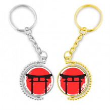 shinto shrine japan torii rotating rotating key chain  accessory couple keyholder