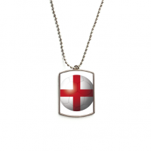 England National Flag Soccer Football Stainless Steel Chain Dog Tag Pendant Pet Necklace