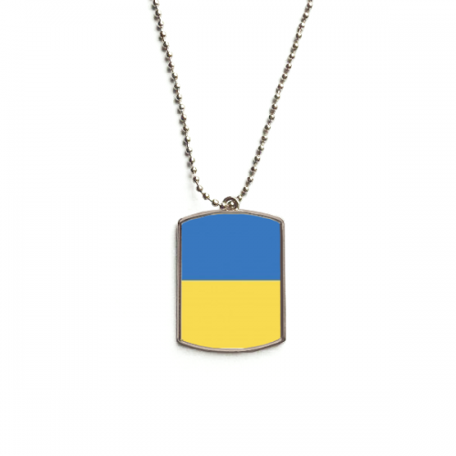 ukraine national flag eu country stainless steel chain dog tag pendant pet necklace