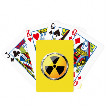 Logo Yellow Background Radioactive Substances Warning Poker Playing Card Tabletop Board Game