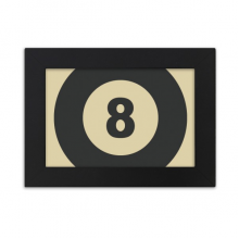 台球运动线描插画纹样 实木相框摆台黑色家居装饰画框8寸