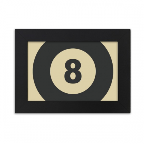 台球运动线描插画纹样 实木相框摆台黑色家居装饰画框8寸