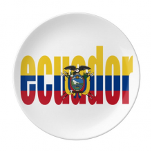 Ecuador Country Flag Name Plate Decorative Porcelain Salver Tableware Dinner Dish