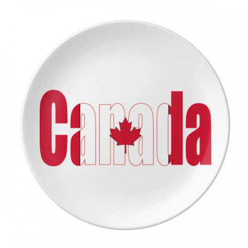 Canada Country Flag Name Plate Decorative Porcelain Salver Tableware Dinner Dish Canada Country Flag Name Plate Decorative Porcelain Salver Tableware Dinner Dish