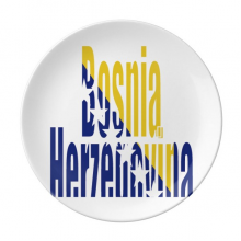 Bosnia Herzegovina Flag Name Plate Decorative Porcelain Salver Tableware Dinner Dish Bosnia Herzegovina Flag Name Plate Decorative Porcelain Salver Tableware Dinner Dish