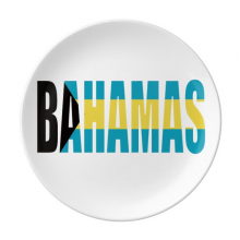 Bahamas Country Flag Name Plate Decorative Porcelain Salver Tableware Dinner Dish Bahamas Country Flag Name Plate Decorative Porcelain Salver Tableware Dinner Dish