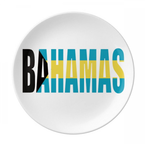 Bahamas Country Flag Name Plate Decorative Porcelain Salver Tableware Dinner Dish Bahamas Country Flag Name Plate Decorative Porcelain Salver Tableware Dinner Dish