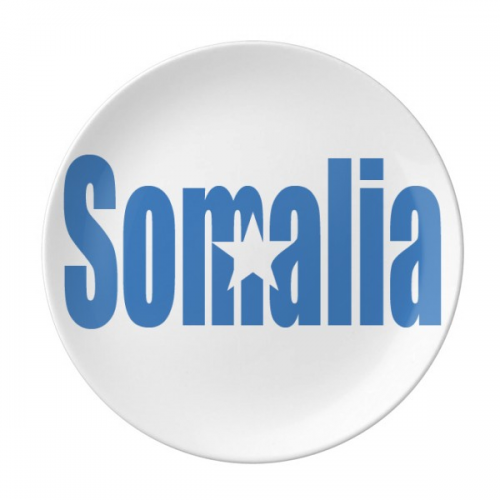 Somalia Country Flag Name Plate Decorative Porcelain Salver Tableware Dinner Dish