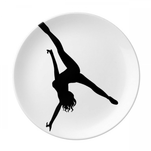 Hot Woman Handstand Dance Plate Decorative Porcelain Salver Tableware Dinner Dish