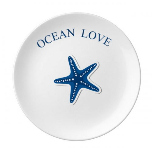 Starfish Ocean Love Sea Sailing Blue Plate Decorative Porcelain Salver Tableware Dinner Dish Starfish Ocean Love Sea Sailing Blue Plate Decorative Porcelain Salver Tableware Dinner Dish