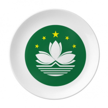 China Macao Regional Flag Plate Decorative Porcelain Salver Tableware Dinner Dish China Macao Regional Flag Plate Decorative Porcelain Salver Tableware Dinner Dish