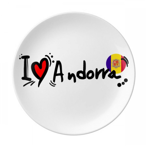 i love word flag love heart illustration plate decorative porcelain salver tableware dinner dish