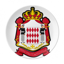 Principality of Monaco National Emblem Plate Decorative Porcelain Salver Tableware Dinner Dish
