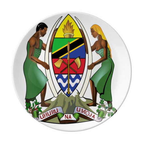 tanzania afnational emblem plate decorative porcelain salver tableware dinner dish