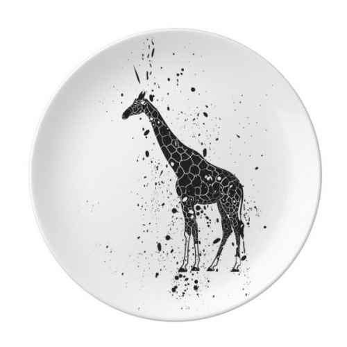 Mexican Giraffe Simple Black And White Plate Decorative Porcelain Salver Tableware Dinner Dish