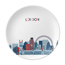 Britain UK London Eye Bridge Tower Blue Plate Decorative Porcelain Salver Tableware Dinner Dish Britain UK London Eye Bridge Tower Blue Plate Decorative Porcelain Salver Tableware Dinner Dish