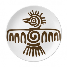 墨西哥秃鹰图腾古老文明 陶瓷餐盘子8寸月光盘餐具家居礼物