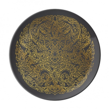 thailand culture circular  foil plate decorative porcelain salver tableware dinner dish