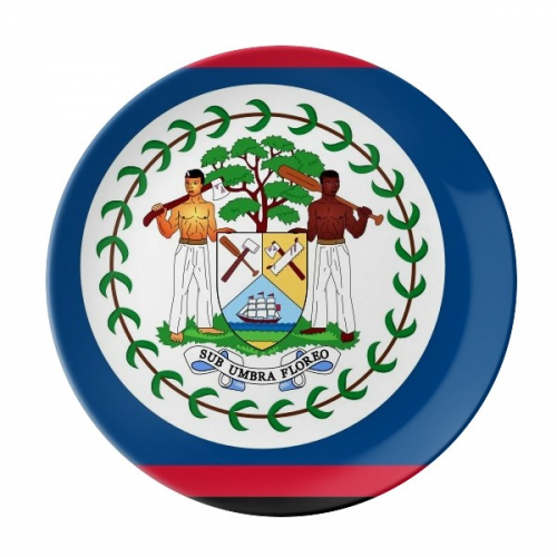 belize flag north amecountry plate decorative porcelain salver tableware dinner dish belize flag north amecountry plate decorative porcelain salver tableware dinner dish
