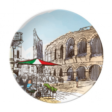 italy architecture pattern plate decorative porcelain salver tableware dinner dish italy architecture pattern plate decorative porcelain salver tableware dinner dish