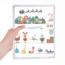 mas snowman festival santa claus notebook loose  diary refillable journal statiry
